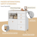 OXYLIFE 45" Baby Nursery Changing Table Dresser with 4 Drawers and Shelf for Nursery Room, White