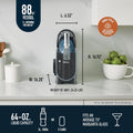 SLUSHi with RapidChill Technology, 88 oz. Frozen Drink & Slushie Machine, 5 Preset Programs, Margaritas, Frapps, and More, Premium Accents, Black, FS301