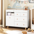 OXYLIFE 45" Baby Nursery Changing Table Dresser with 4 Drawers and Shelf for Nursery Room, White