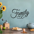 Family Wall Sign Metal Family Wall Decor Black Family Word Wall Art