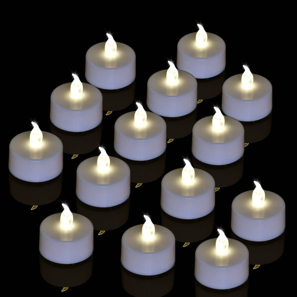 Brigle LED Tea Lights, Battery-Powered Tea Lights Flameless Candles Warm White 24 Pack Wedding Lights for Home Decoration, Christmas, Birthday Party