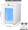 Garvee 25 L Reptile Incubator for Hatching Eggs - Portable Scientific Laboratory Incubator, Temperature Controlled 10� - - 60� - for Small Reptiles, Cooling and Heating Digital Incubator, 12V/110V Black