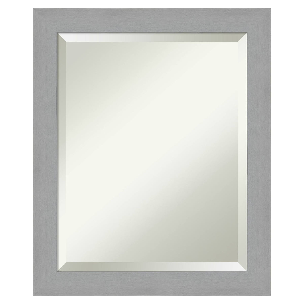 Amanti Art Brushed Nickel Framed Wall Mirror - 19.38 x 23.38 in