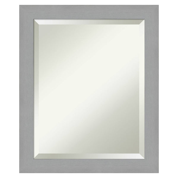 Amanti Art Brushed Nickel Framed Wall Mirror - 19.38 x 23.38 in