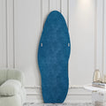 VLUSH Irregular Full Length Mirror, Floor Mirror Hanging & Leaning, 63"x24" Wavy Wall Mirror (Blue)