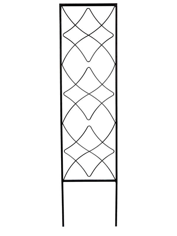 Garden Accents 12.16-in W x 48-in H Black Finial Garden Trellis