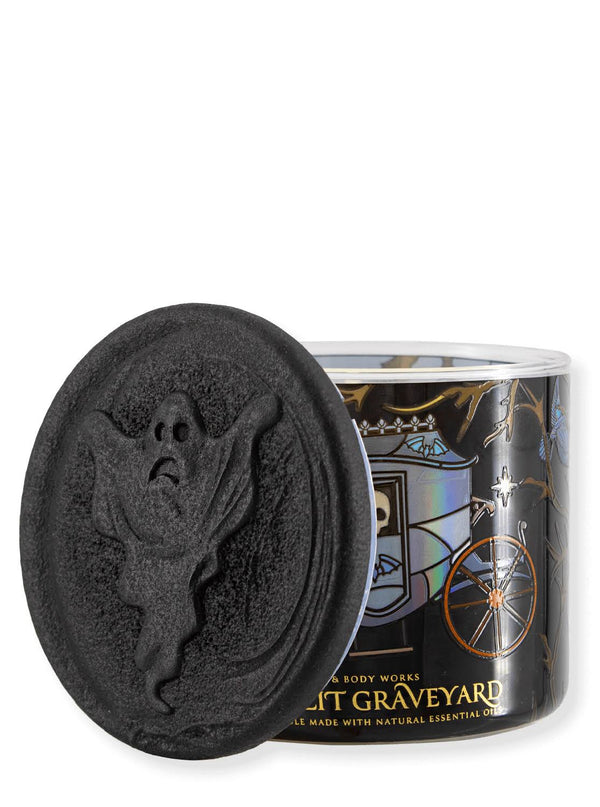 Bath & Body Works Accents | Moonlit Graveyard 3 Wick Candle | Color: Black/White | Size: Os | Happy_Traveler's Closet