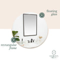 Hamilton Hills Clean Large Modern Wenge 32" Wood Round Frame Wall Mirror | 1