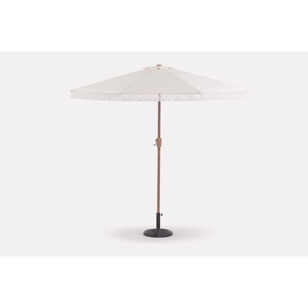 Living Accents 8081674 9 ft. Tiltable White Patio Umbrella