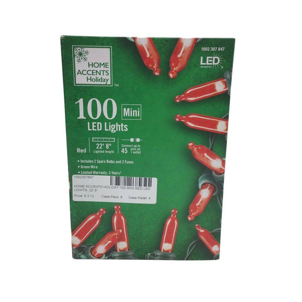 Home Accents Holiday 100L Red Mini LED Lights