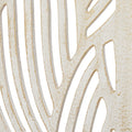 Decmode 60" x 72" Black Mango Wood Abstract Wavy Cutout 3 Panel Room Divider Screen, 1 - Piece