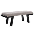 Zesthouse 47.4" Linen Upholstered Bench, Entryway Bench with Solid Wood Legs, Modern Ottoman Bench for Living Bedroom Room, Beige