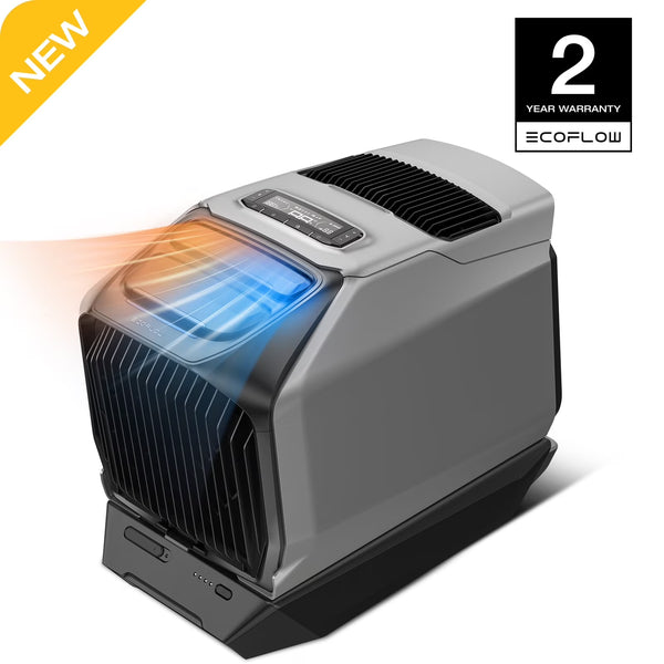 EF Ecoflow WAVE 3 Portable Air Conditioner with Add - on Battery, 1800W/6100 BTU Cooling and 2000W/6800 BTU Heating, 1000W Fast Charging in 75 Mins, 8H Wireless Running, APP Control, for Camping, Rvs