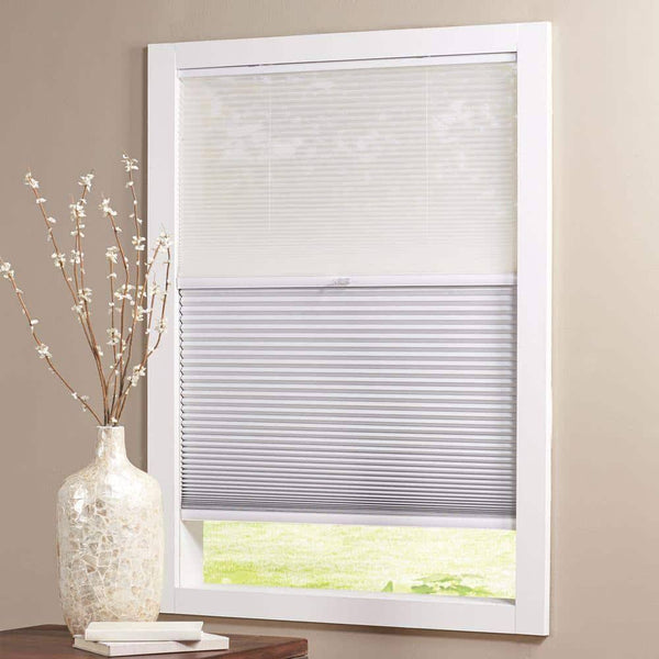 Home Decorators Collection Snow Drift/Shadow White Cordless DNN Cellular Shade- 20.875 in. W x 48 in. L Actual Size 20.5 in. W