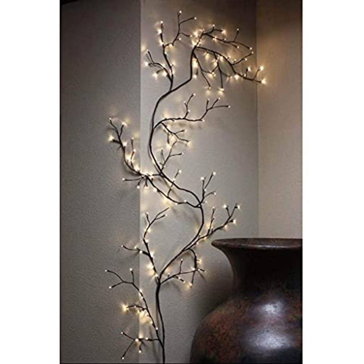 Mulcolor Vines for Room Decor,Christmas Decorations Indoor Home Decor Artificial Plants Flowers Tree Willow Vine Lights 144 LEDs for Walls Bedroom