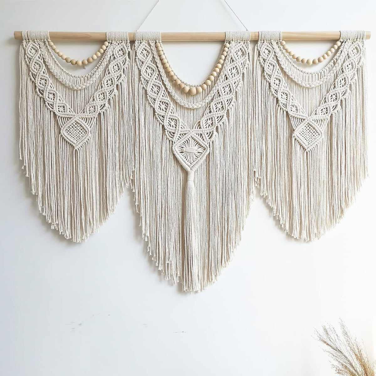 Guzhiou Large Macrame Wall Hanging - Boho Tapestry Macrame Wall Decor Art- Chic
