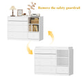 OXYLIFE 45" Baby Nursery Changing Table Dresser with 4 Drawers and Shelf for Nursery Room, White