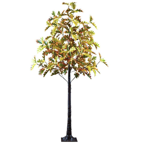 6 ft. Lighted Oak Tree 88 LED Warm White Artificial Christmas Tree Greenery w/Lights for Home Decoration Indoor Outdoor