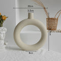 Nordic Ceramic Dry Flower Vase – Minimalist Matte Home Decor