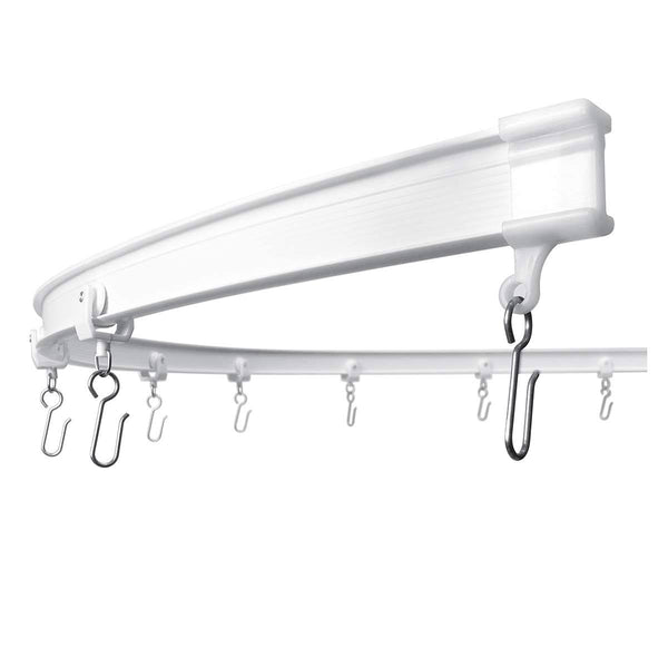 KXLife Flexible Ceiling Mount Curtain Track (20 ft), Hospital Curtain Track System, Wall Divider Curtain, Room Divider Ceiling Track System White