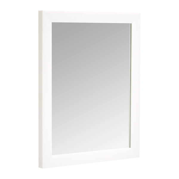 Basics Rectangular Wall Mirror 16 inch x 20 inch - Standard Trim, White