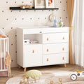 OXYLIFE 45" Baby Nursery Changing Table Dresser with 4 Drawers and Shelf for Nursery Room, White