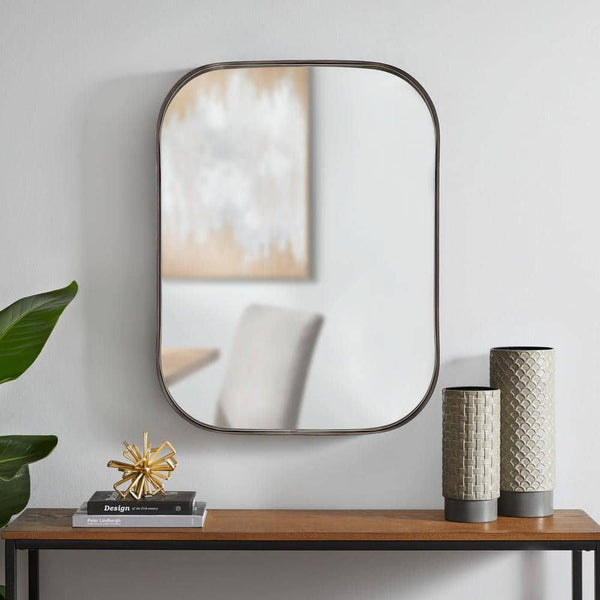 Home Decorators Collection Medium Rectangle Dark Bronze Modern Mirror with Deep-