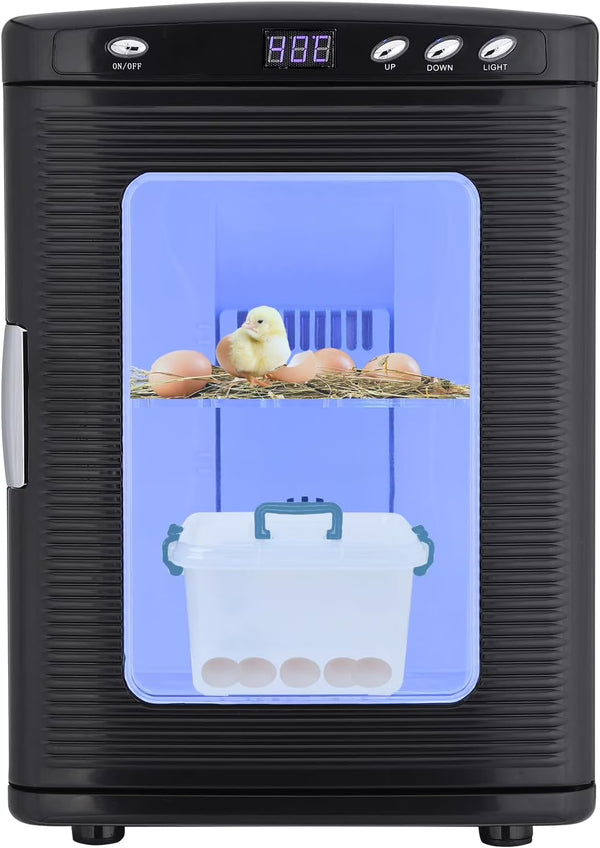 Garvee 25 L Reptile Incubator for Hatching Eggs - Portable Scientific Laboratory Incubator, Temperature Controlled 10� - - 60� - for Small Reptiles, Cooling and Heating Digital Incubator, 12V/110V Black