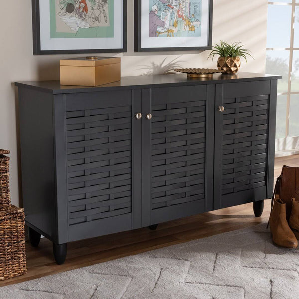 Entryway 12 Pair Shoe Storage Cabinet Winston Porter