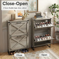 Maupvit 24 W Farmhouse Shoe Cabinet Storage for Entryway