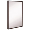 Hamilton Hills Clean Large Modern Wenge 32" Wood Round Frame Wall Mirror | 1