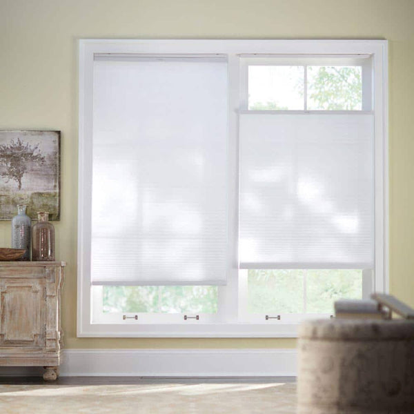Home Decorators Collection Snow Drift White Top Down Bottom Up Light Filtering Cellular Shade - 21.5 in. W x 48 in. L