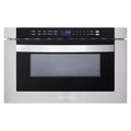 Cosmo 4 Piece Kitchen Appliance Package 30" Electric Cooktop 24" Single Electric Wall Oven 24" Built - in Microwave Drawer & French Door Refrigerator Kitchen Appliance Bundles