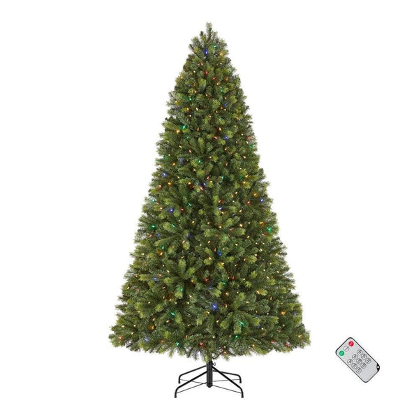 Home Accents Holiday 7.5 ft. Barbour White Spruce Christmas Tree