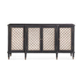 Bassett Mirror Groveland 6 - Shelf Wood Server with Metal Accents in Black