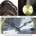 ? 26IN Grandfather Vintage Wall Clock with Pendulum and Chime, Hour/Quarter - Hour Chime, Elmwood Frame, Large Vintage Wall Clock for Living Room, Home Decor Gift