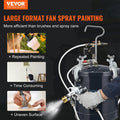 SKYSHALO Spray Paint Pressure Pot Tank, 10 L/2.5gal Air Paint Pressure Pot, 1.5mm+4mm Two Nozzles Two Spray Paint Guns for Industry Home Decor Architecture Construction Automotive Painting, 60PSI Max