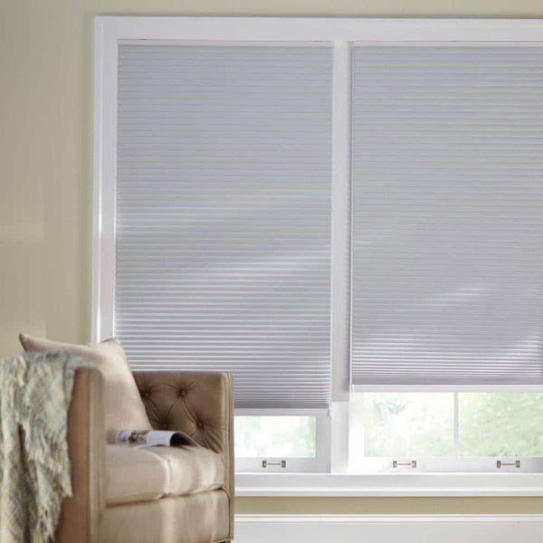 Home Decorators Collection Shadow White Cordless Blackout Cellular Shade - 17.75 in. W x 48 in. L