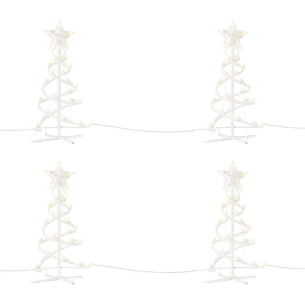 Home Accents Holiday 18 in. Warm White Spiral Tree LED Pathway Lights (Set of 4)